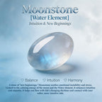 Natural Moonstone Stud Earrings Intuition Emotional Balance Vintage Amulet