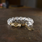 BuddhaKeep Natural Clear Quartz Master Healing Clarity Vintage Bracelet