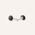Ebony Wood Stud Earrings Grounding Inner Peace Vintage Amulet
