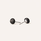 Ebony Wood Stud Earrings Grounding Inner Peace Vintage Amulet