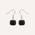 Ebony Wood Earrings Grounding Inner Peace Vintage Amulet