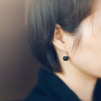 Ebony Wood Earrings Grounding Inner Peace Vintage Amulet