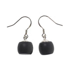 Ebony Wood Earrings Grounding Inner Peace Vintage Amulet