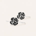 Silver Earrings Clarity Protection Tibetan Amulet