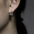 Silver Earrings Clarity Protection Tibetan Amulet