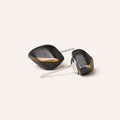 Ebony Wood Stud Earrings Grounding Inner Peace Vintage Amulet