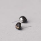 Ebony Wood Stud Earrings Grounding Inner Peace Vintage Amulet