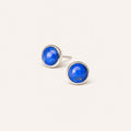 Natural Lapis Lazuli Stud Earrings Wisdom Truth Vintage Amulet