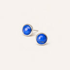 Natural Lapis Lazuli Stud Earrings Wisdom Truth Vintage Amulet