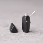 Ebony Wood Earrings Grounding Inner Peace Vintage Amulet