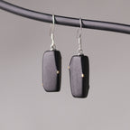 Ebony Wood Earrings Grounding Inner Peace Vintage Amulet