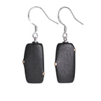 Ebony Wood Earrings Grounding Inner Peace Vintage Amulet
