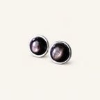 Natural Goldstone Stud Earrings Ambition Vitality Vintage Amulet