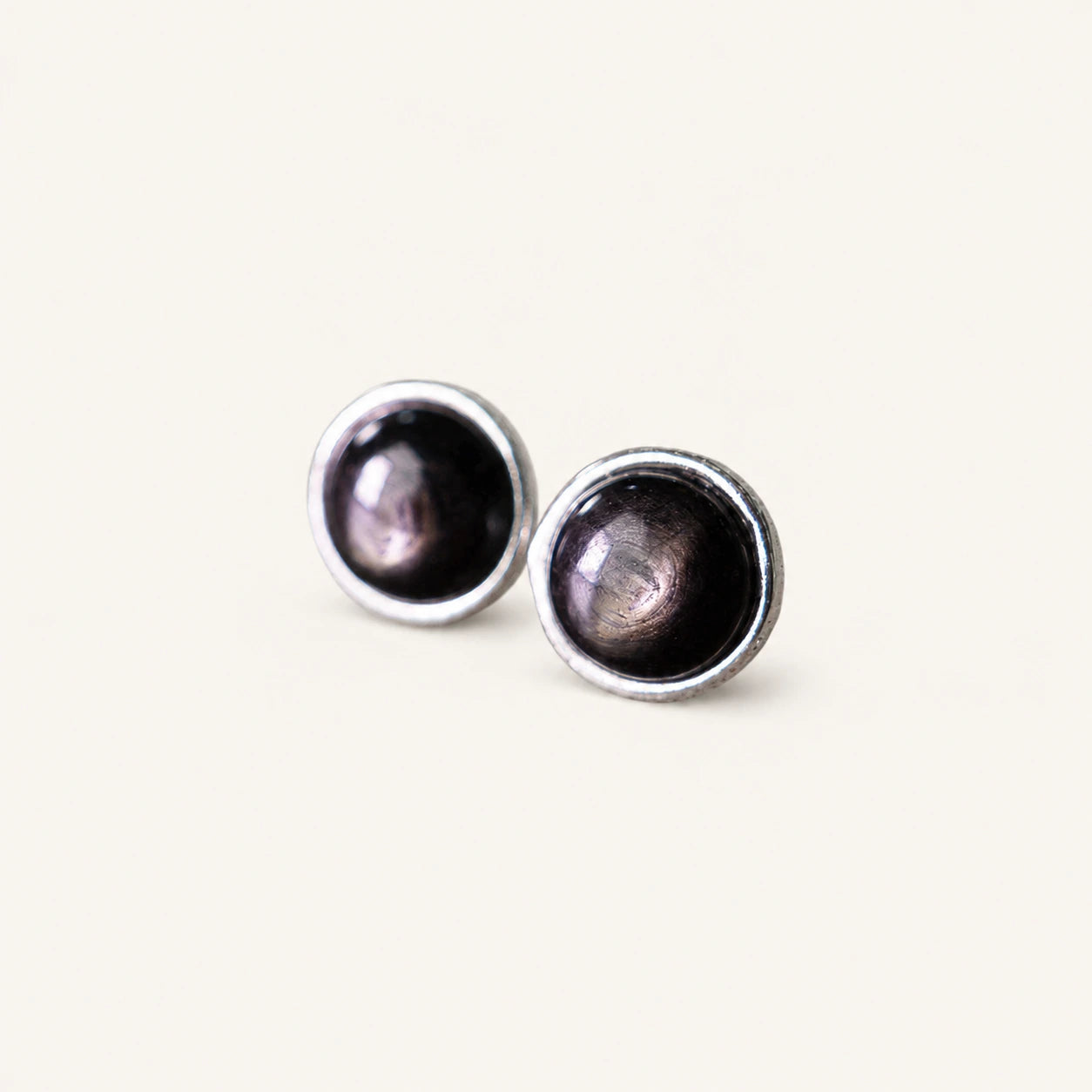 Natural Goldstone Stud Earrings Ambition Vitality Vintage Amulet