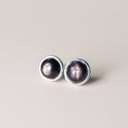 Natural Goldstone Stud Earrings Ambition Vitality Vintage Amulet