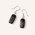 Ebony Wood Earrings Grounding Inner Peace Vintage Amulet