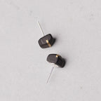 Ebony Wood Stud Earrings Grounding Inner Peace Vintage Amulet