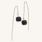 Ebony Wood Earrings Grounding Inner Peace Vintage Amulet