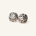 Silver Stud Earrings Clarity Protection Vintage Amulet
