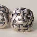 Silver Stud Earrings Clarity Protection Vintage Amulet
